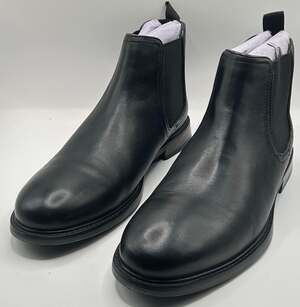 Franco Fortini Glory Black Leather Chelsea Boots Size 9.5